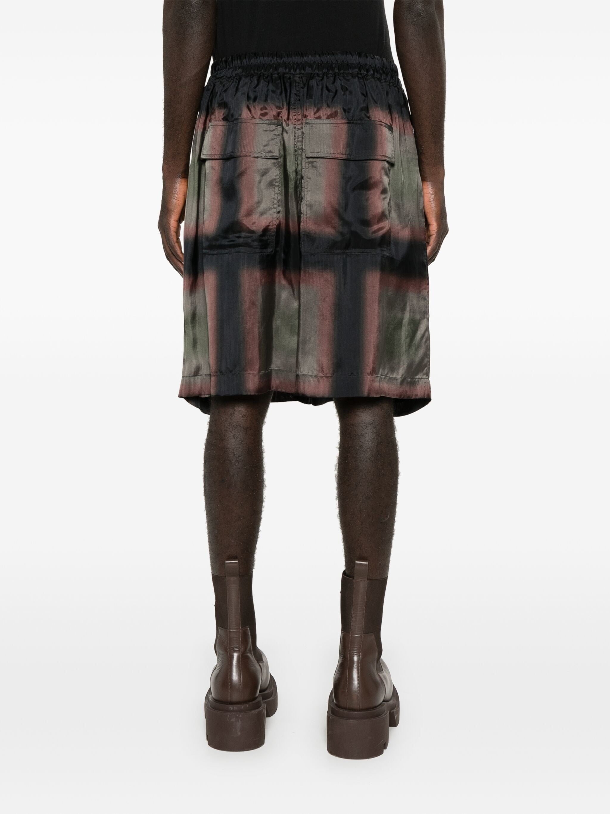 RICK OWENS ABSTRACT-PRINT SHORTS