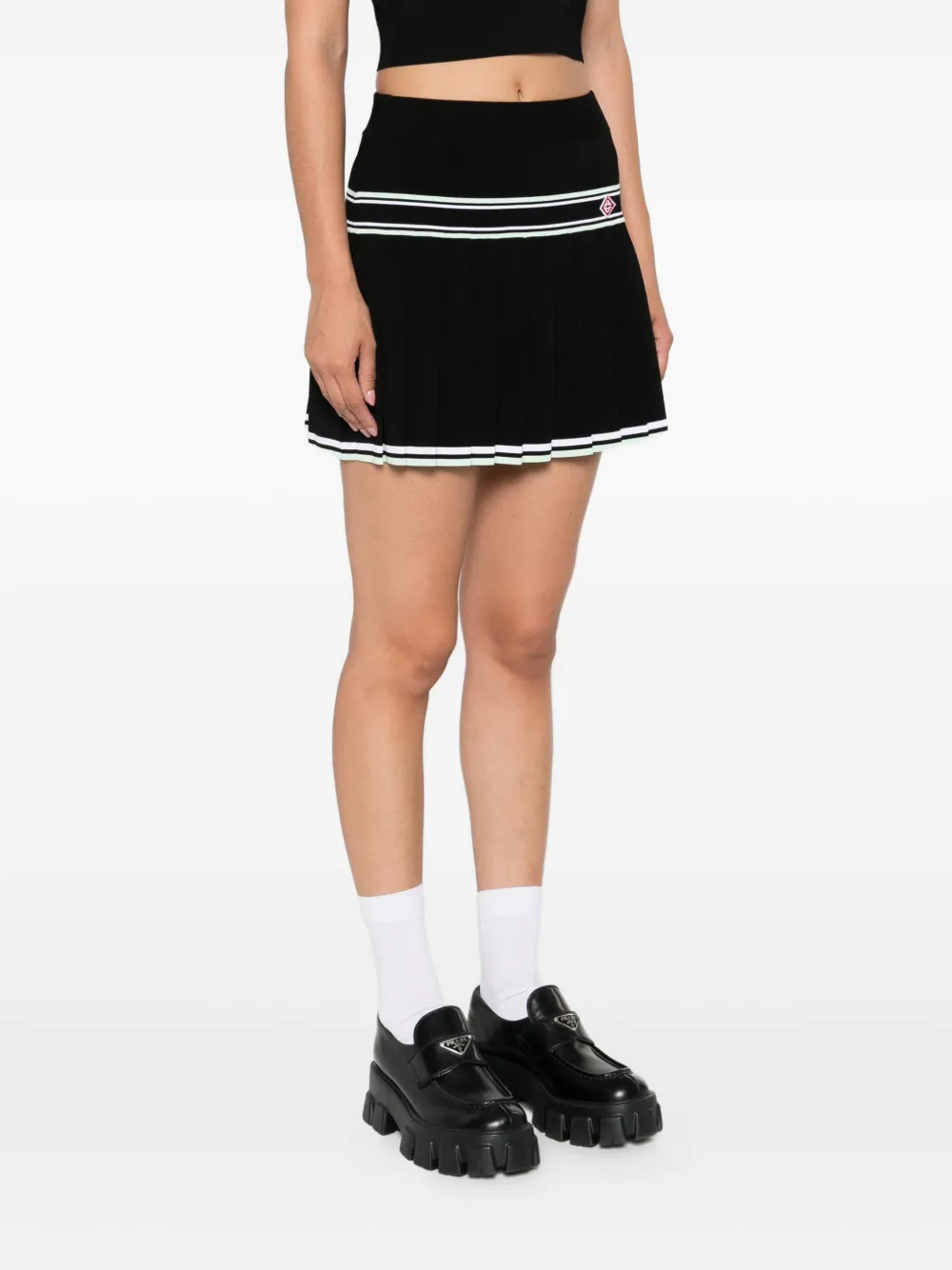 FALDA CASABLANCA RAYAS PLISADA