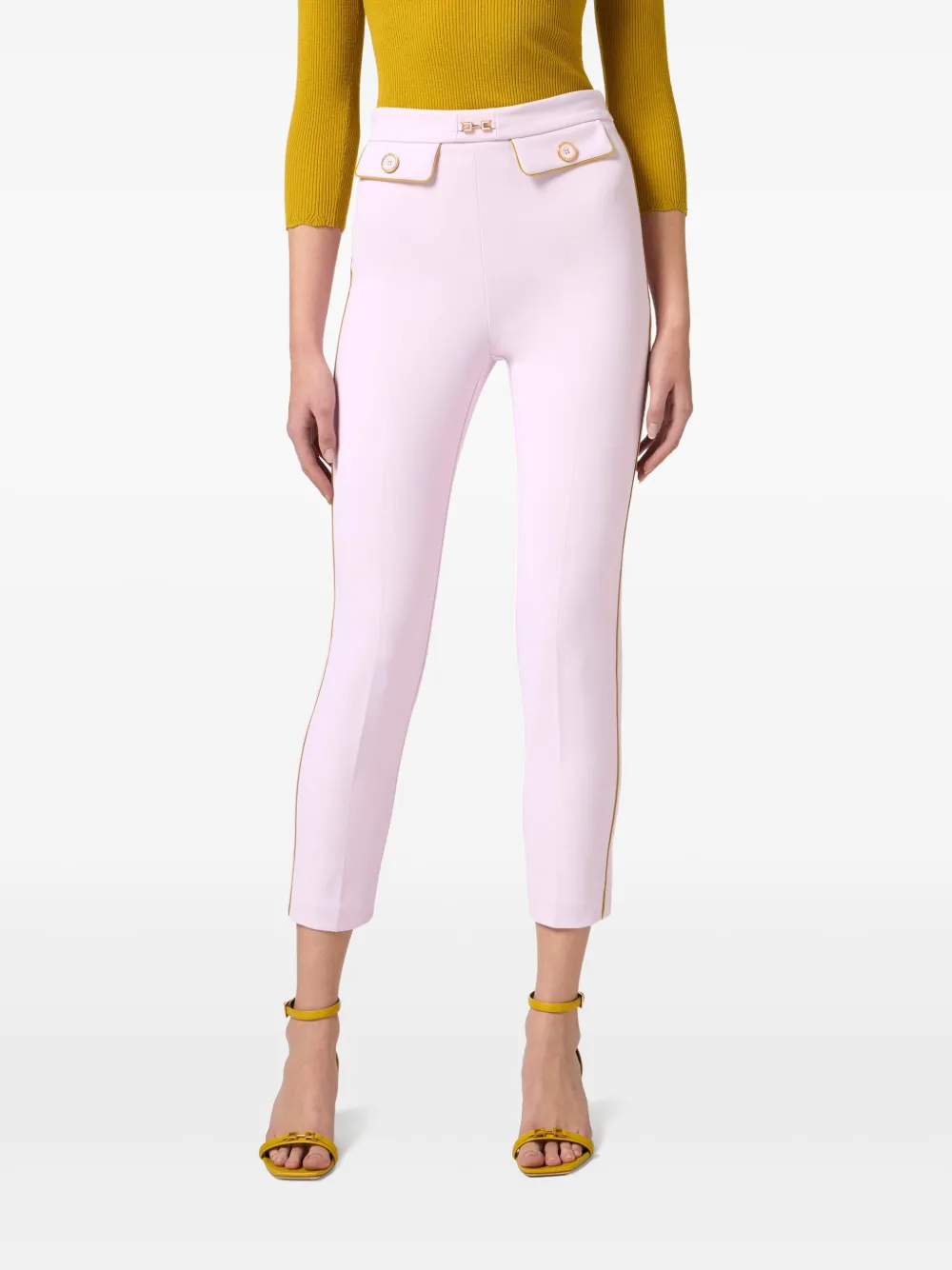 PANTALONES ELISABETTA FRANCHI CREPÉ CON RIBETE