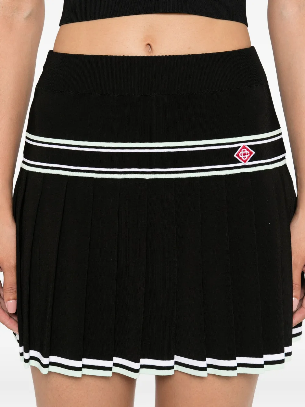 FALDA CASABLANCA RAYAS PLISADA
