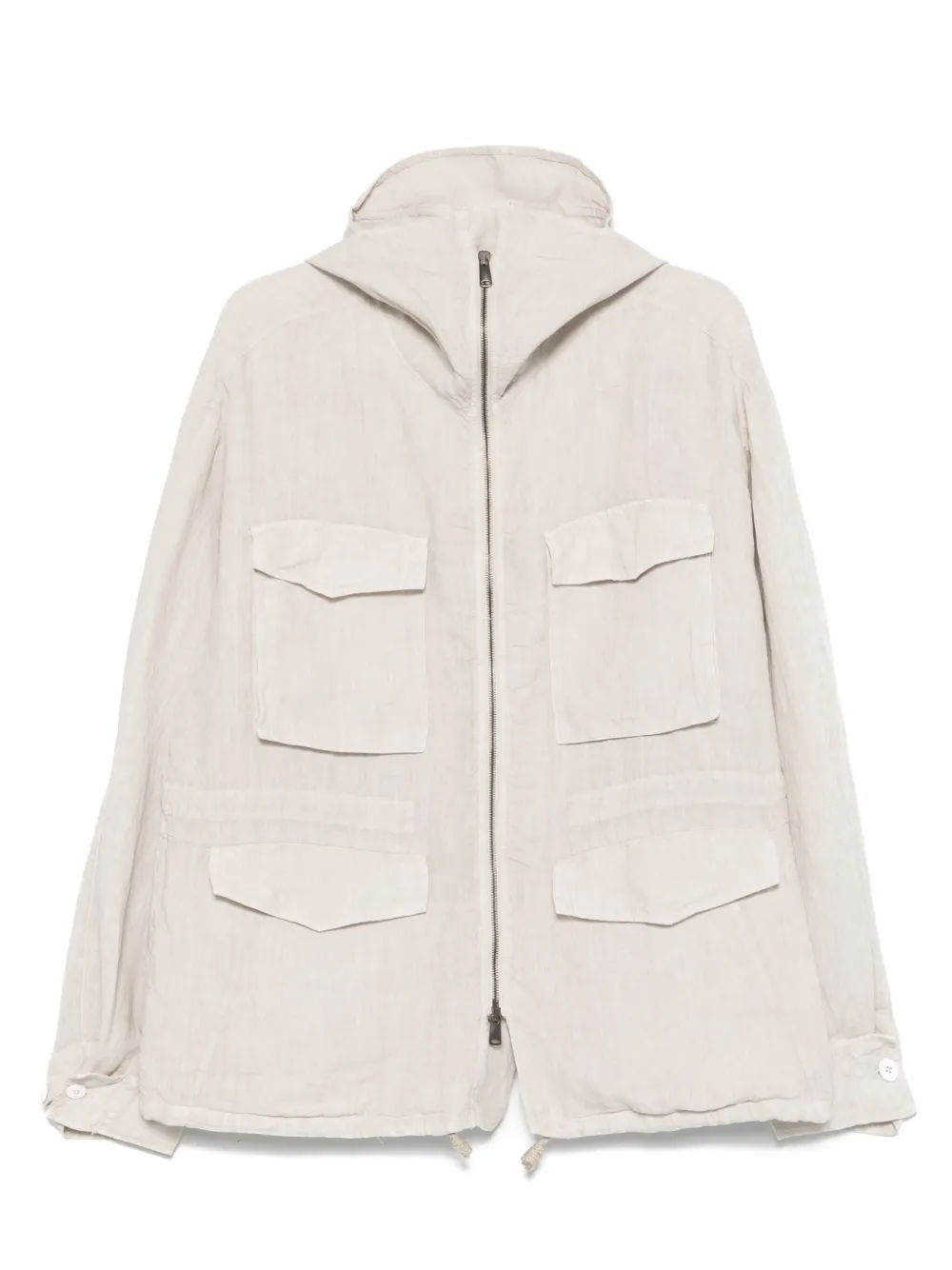 CHAQUETA TRANSIT LINO CON CAPUCHA