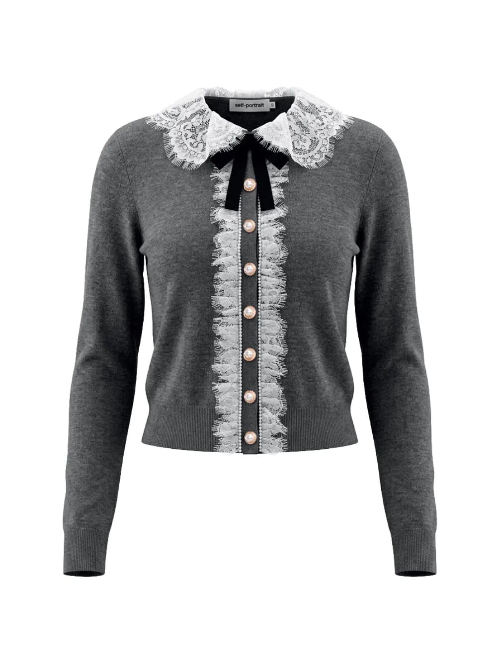 CARDIGAN SELF-PORTRAIT CUELLO ENCAJE