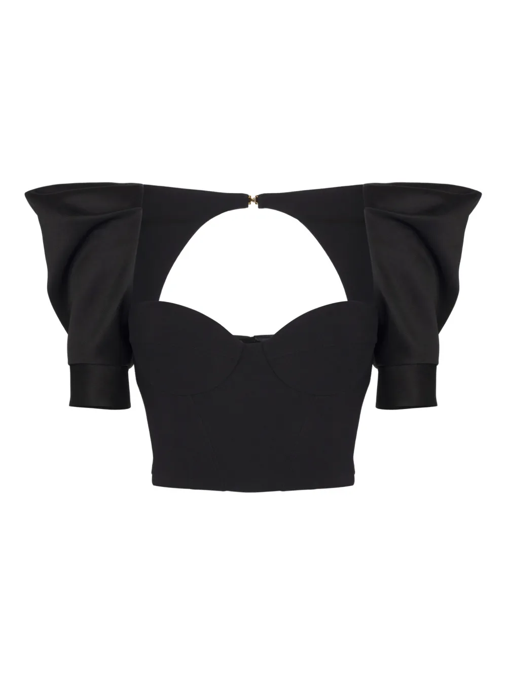 TOP ELISABETTA FRANCHI CON MANGAS ABULLONADAS