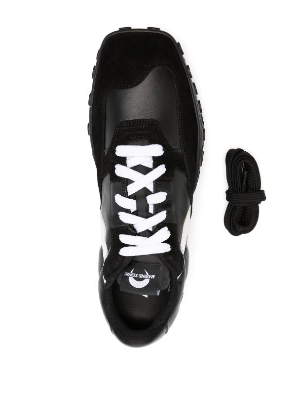 MARINE SERRE MS-RISE 22 LEATHER SNEAKERS