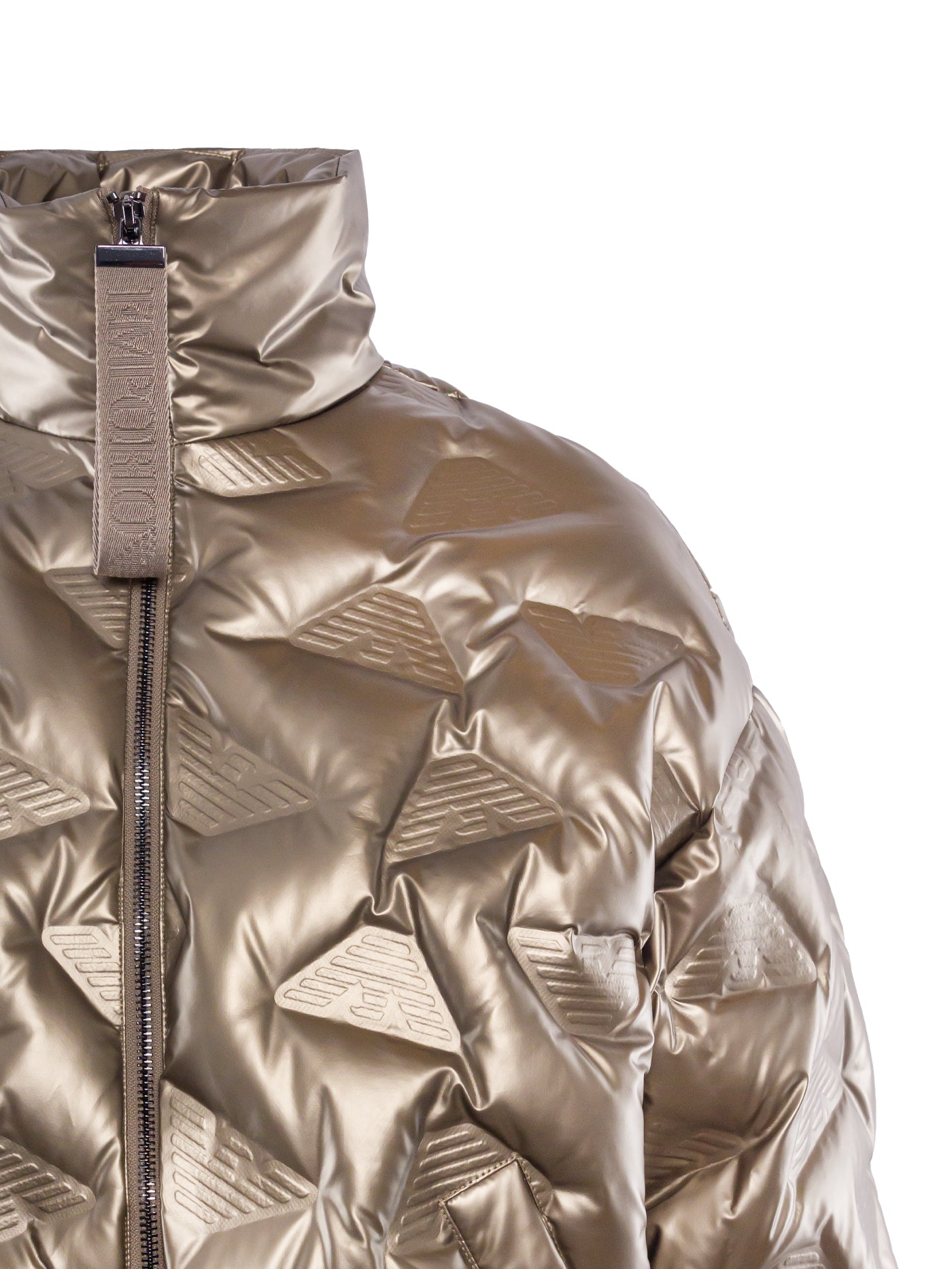 EMPORIO ARMANI DEBOSSED-MONOGRAM QUILTED JACKET