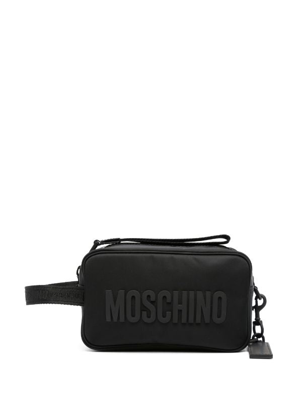 MOSCHINO LOGO-PRINT WASH BAG