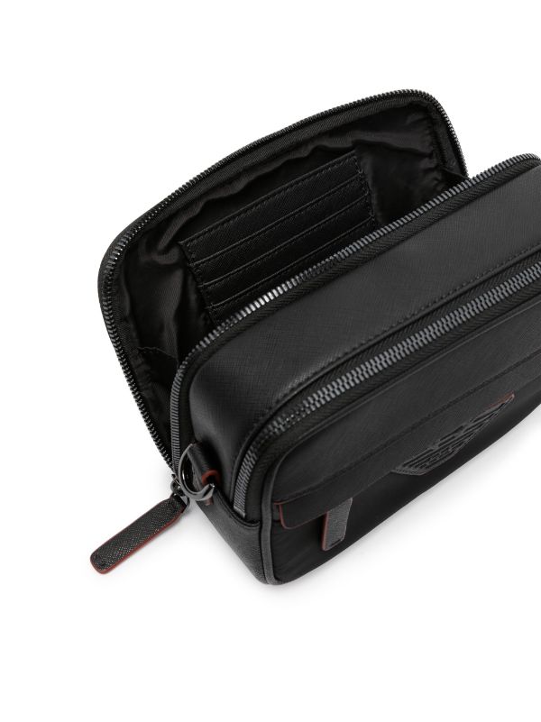 EMPORIO ARMANI LOGO-PATCH WASH BAG