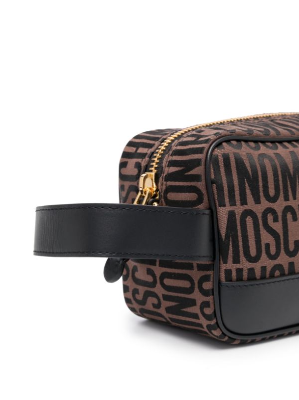 MOSCHINO LOGO-PRINT WASH BAG