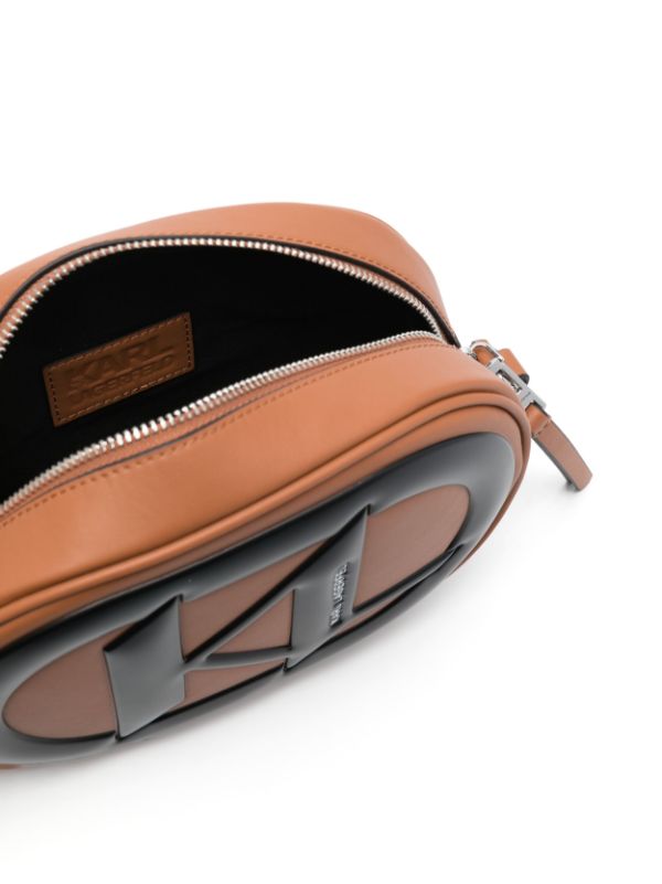 KARL LAGERFELD LOGO-EMBOSSED CROSSBODY BAG