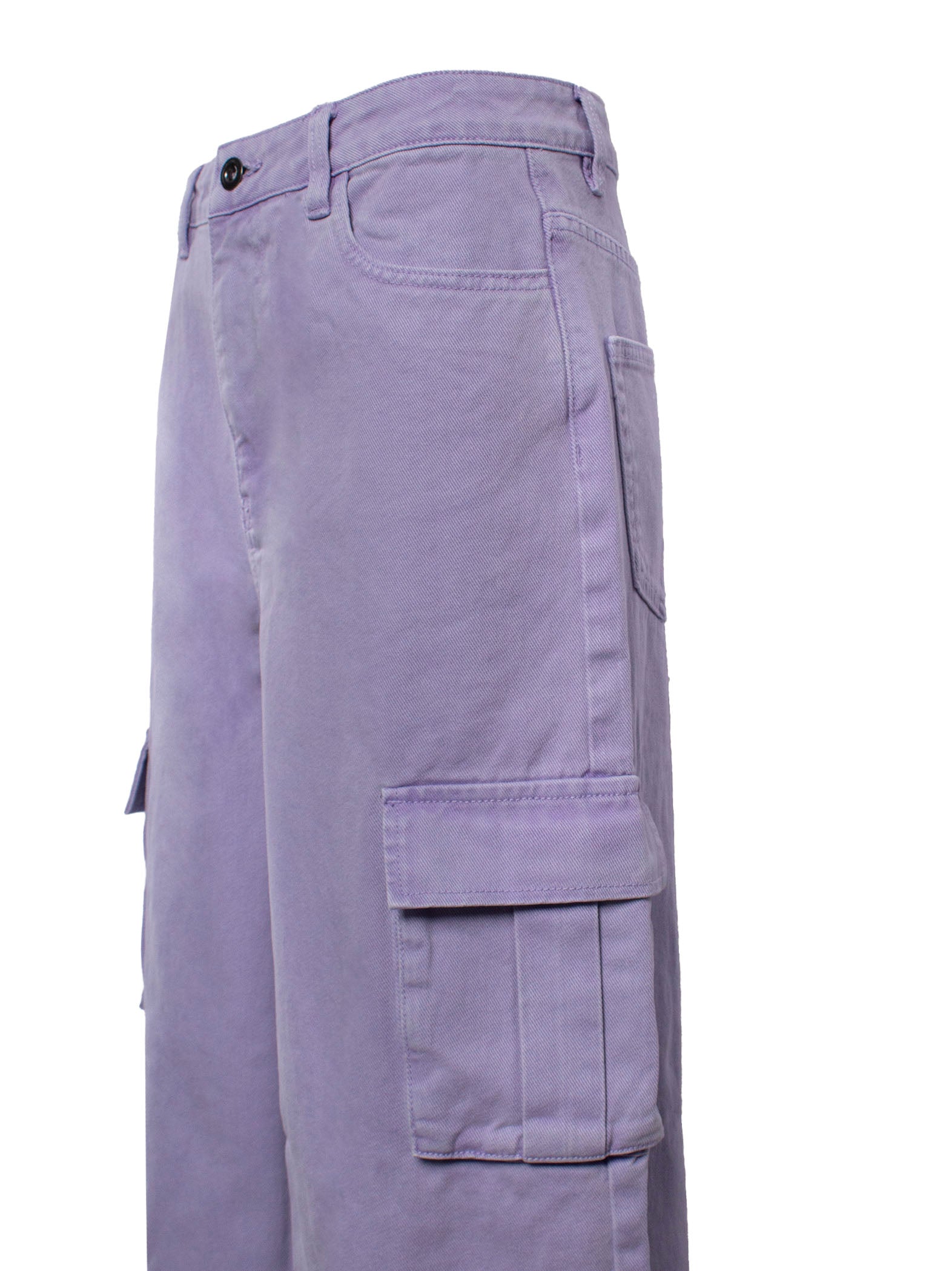SELF-PORTRAIT WIDE-LEG CARGO JEANS