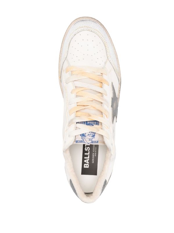 GOLDEN GOOSE BALL STAR LEATHER SNEAKERS