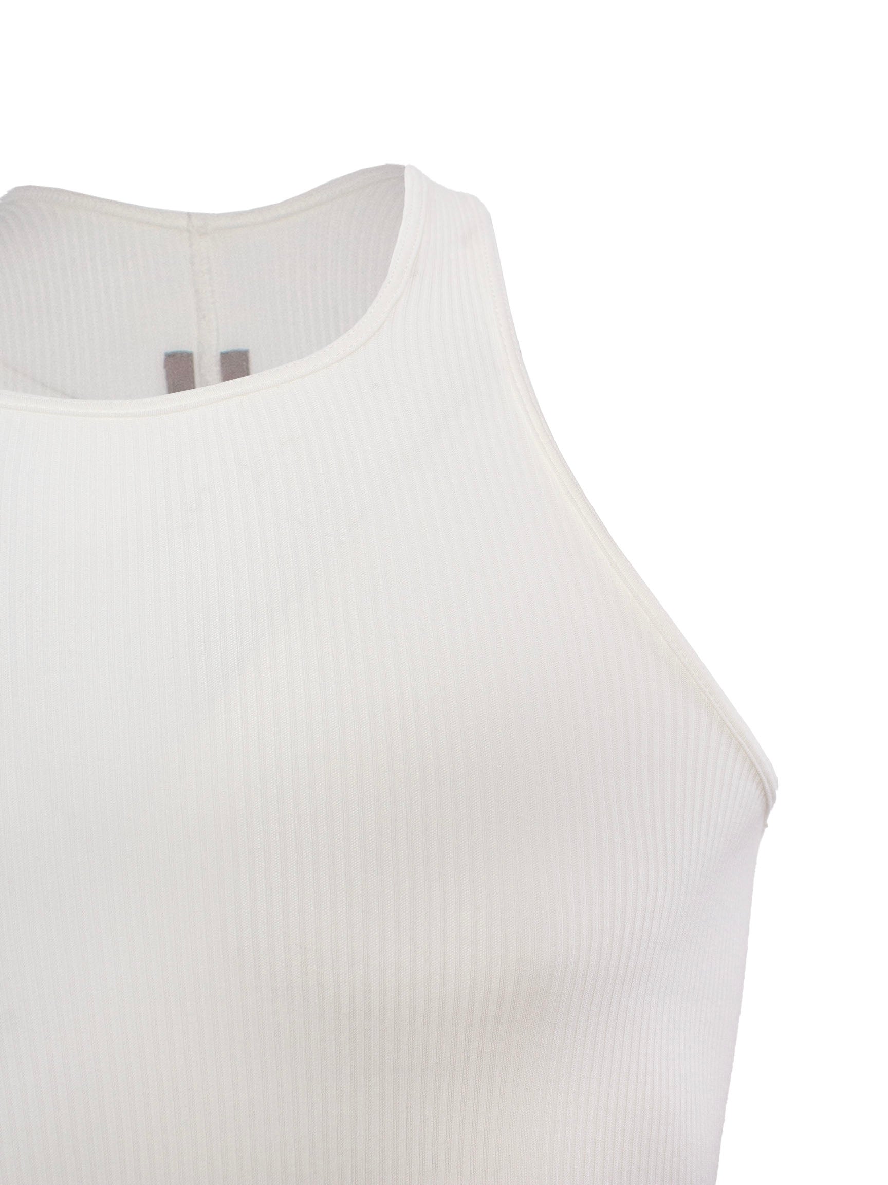 RICK OWENS SLEEVELESS CURVED-HEM TANK TOP