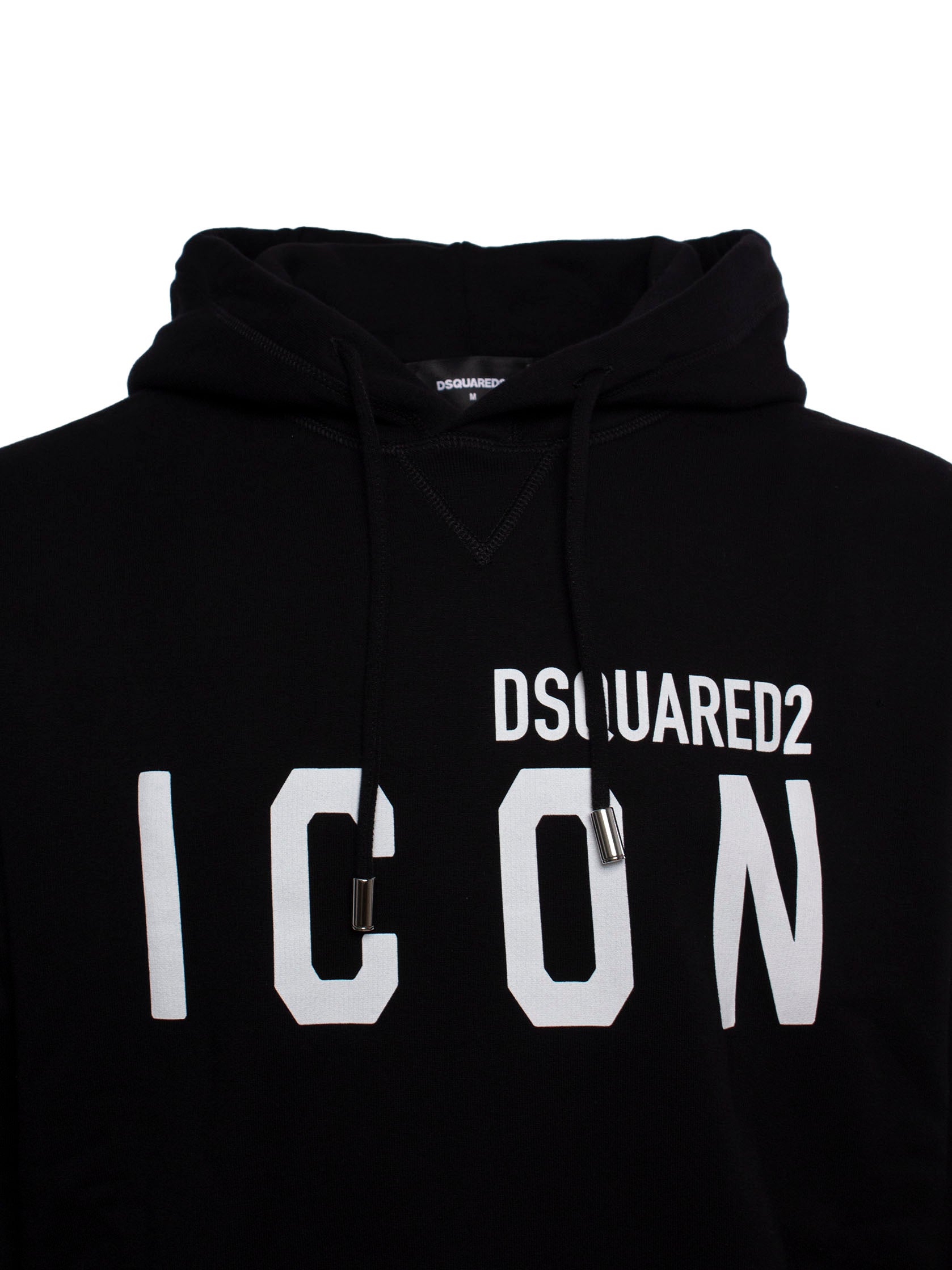 DSQUARED2 LOGO-PRINT COTTON HOODIE