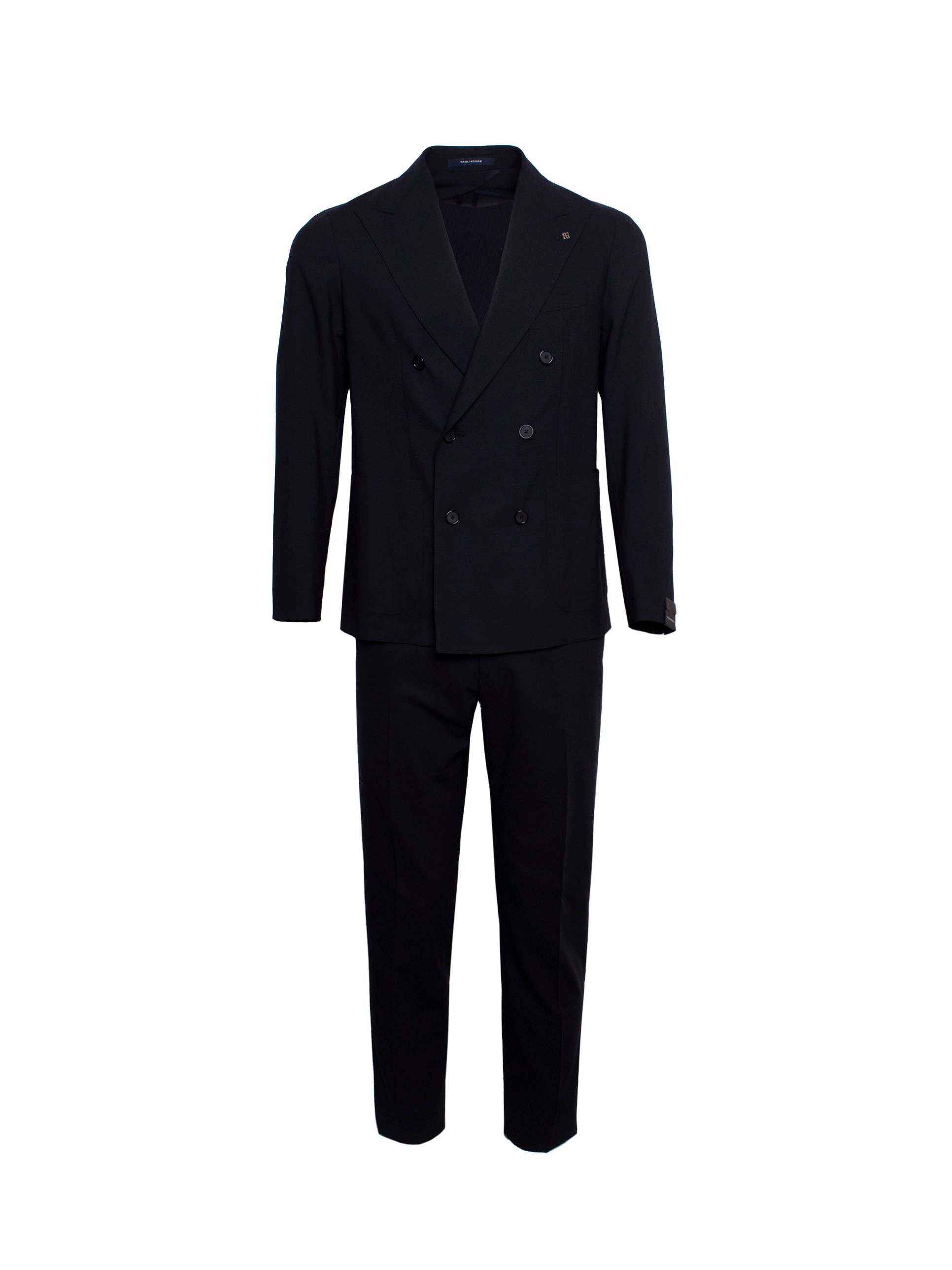 TAGLIATORE FITTED DOUBLE-BREASTED TWO-PIECE SUIT