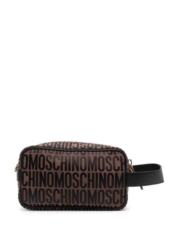 MOSCHINO LOGO-PRINT WASH BAG