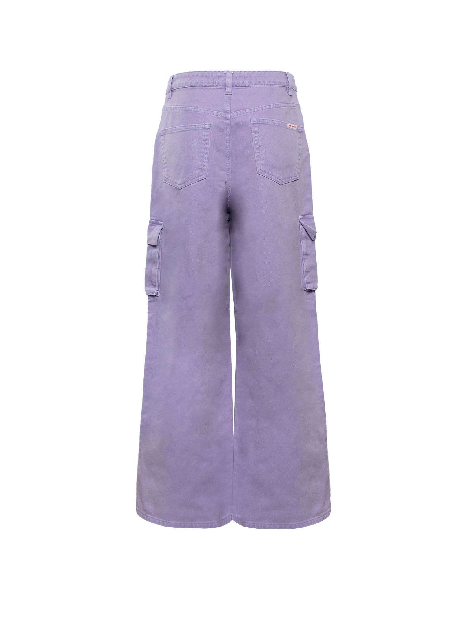 SELF-PORTRAIT WIDE-LEG CARGO JEANS