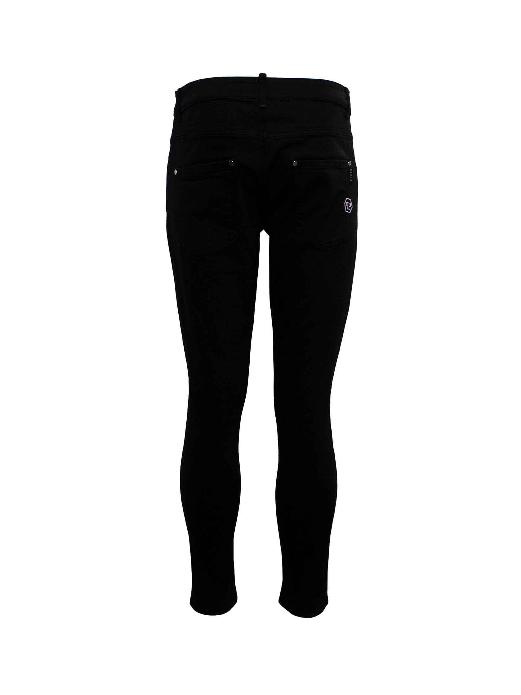 PHILIPP PLEIN MID-RISE TAPERED-LEG TROUSERS