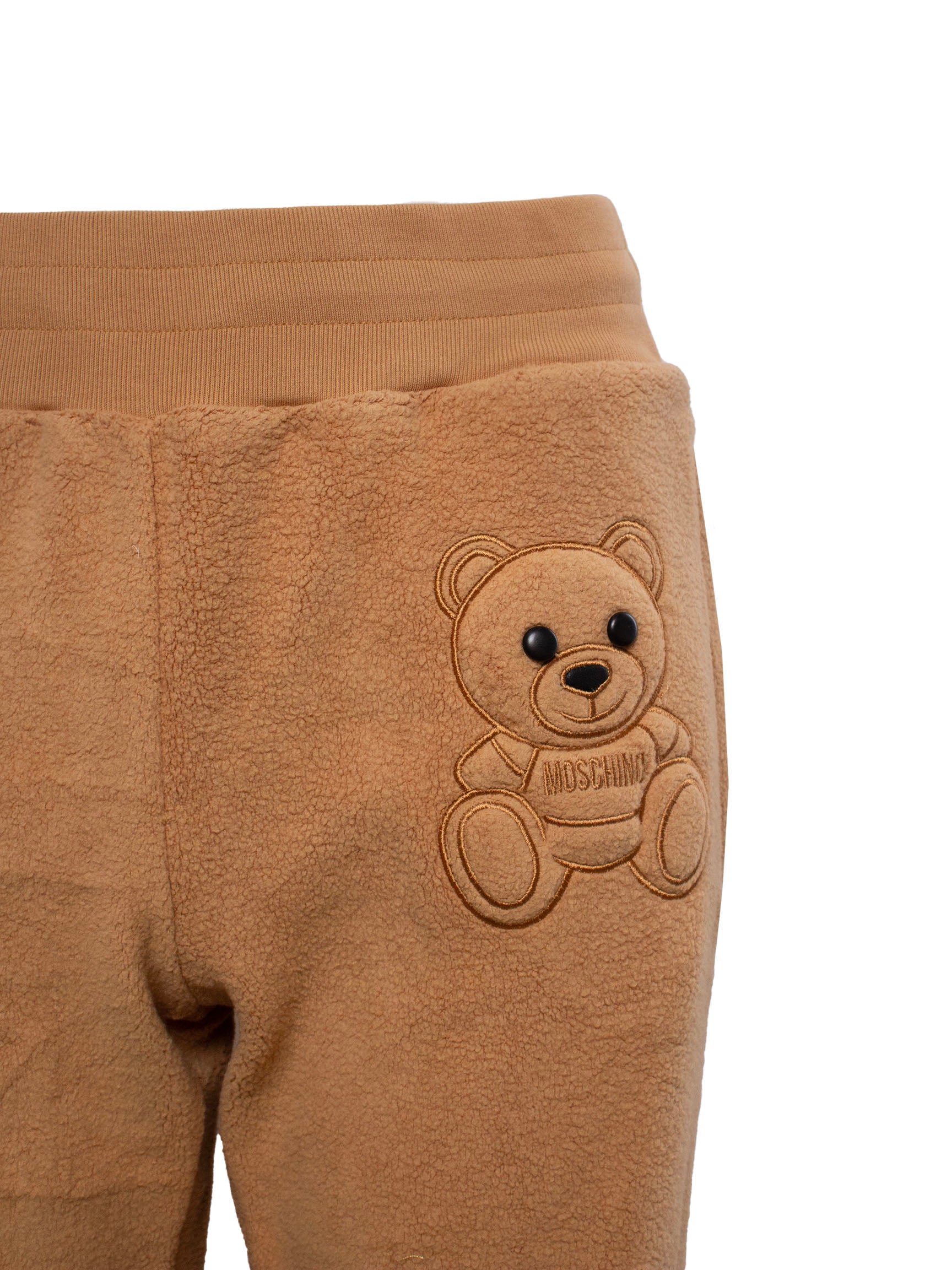 MOSCHINO TEDDY-BEAR DETAIL CROPPED TROUSERS