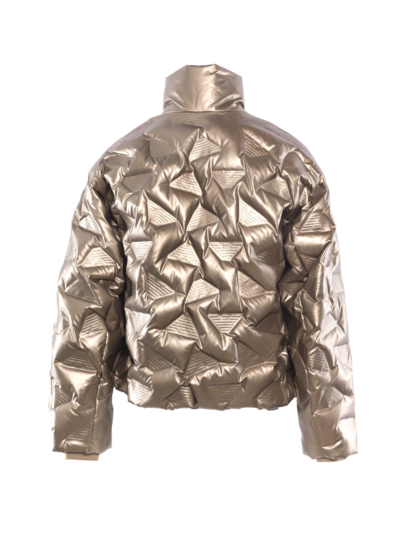 EMPORIO ARMANI DEBOSSED-MONOGRAM QUILTED JACKET