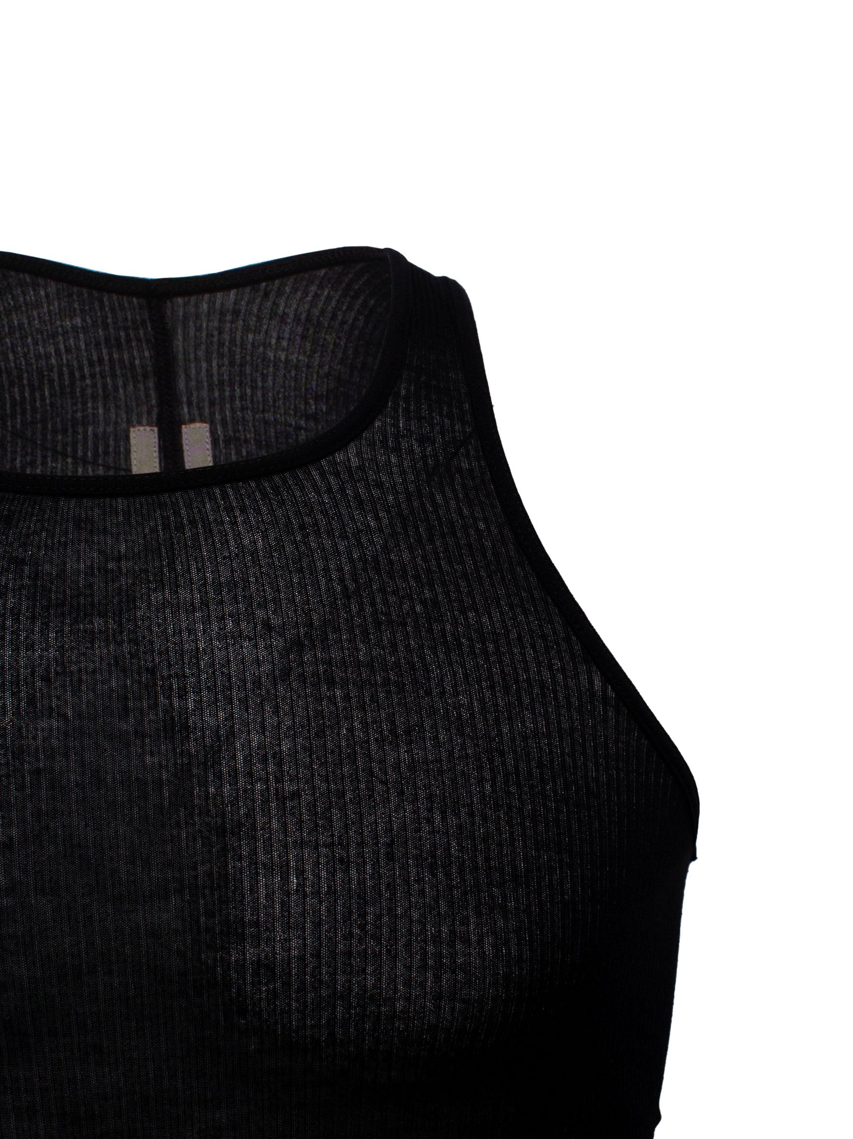RICK OWENS ROUND-NECK RACERBACK TANK TOP