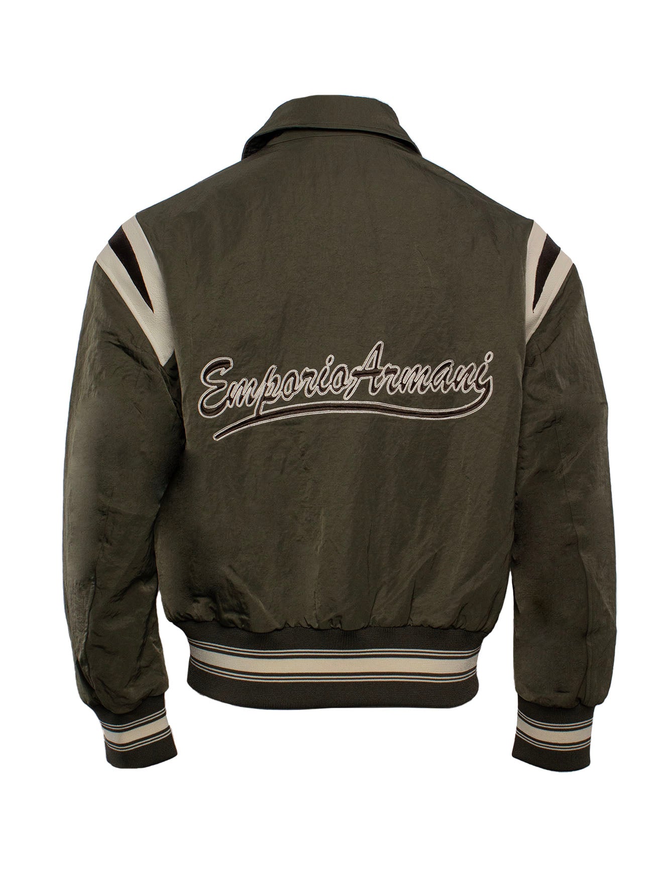 EMPORIO ARMANI LOGO-EMBROIDERED BOMBER JACKET