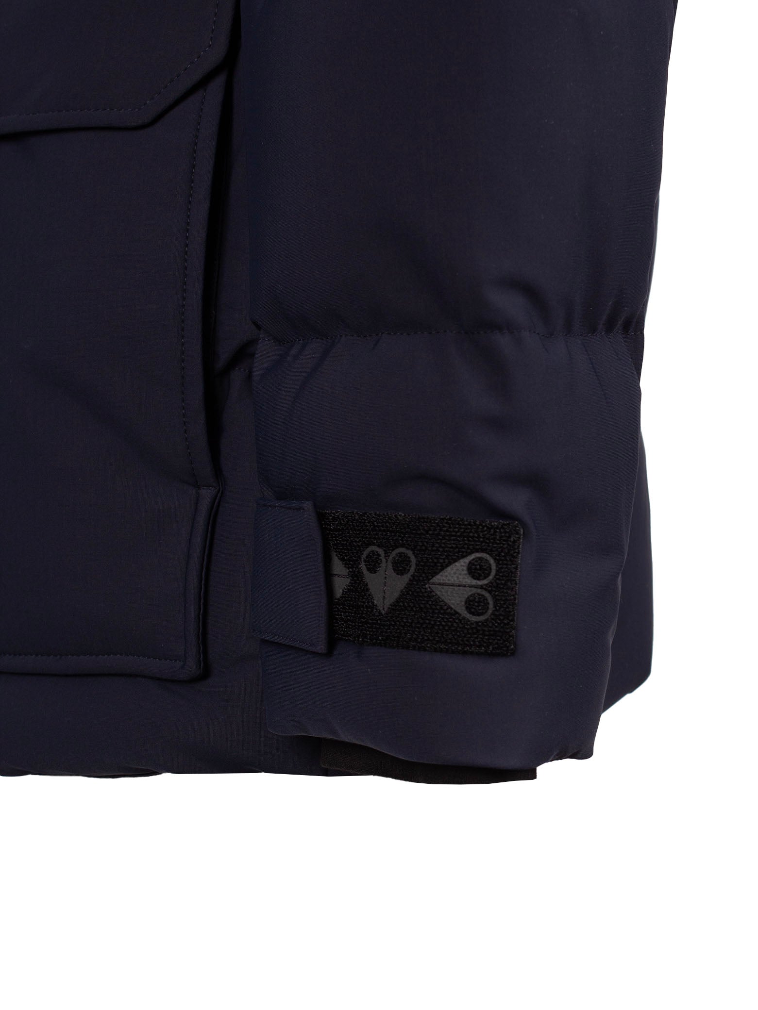 MOOSE KNUCKLES LOGO-PATCH PADDED JACKET