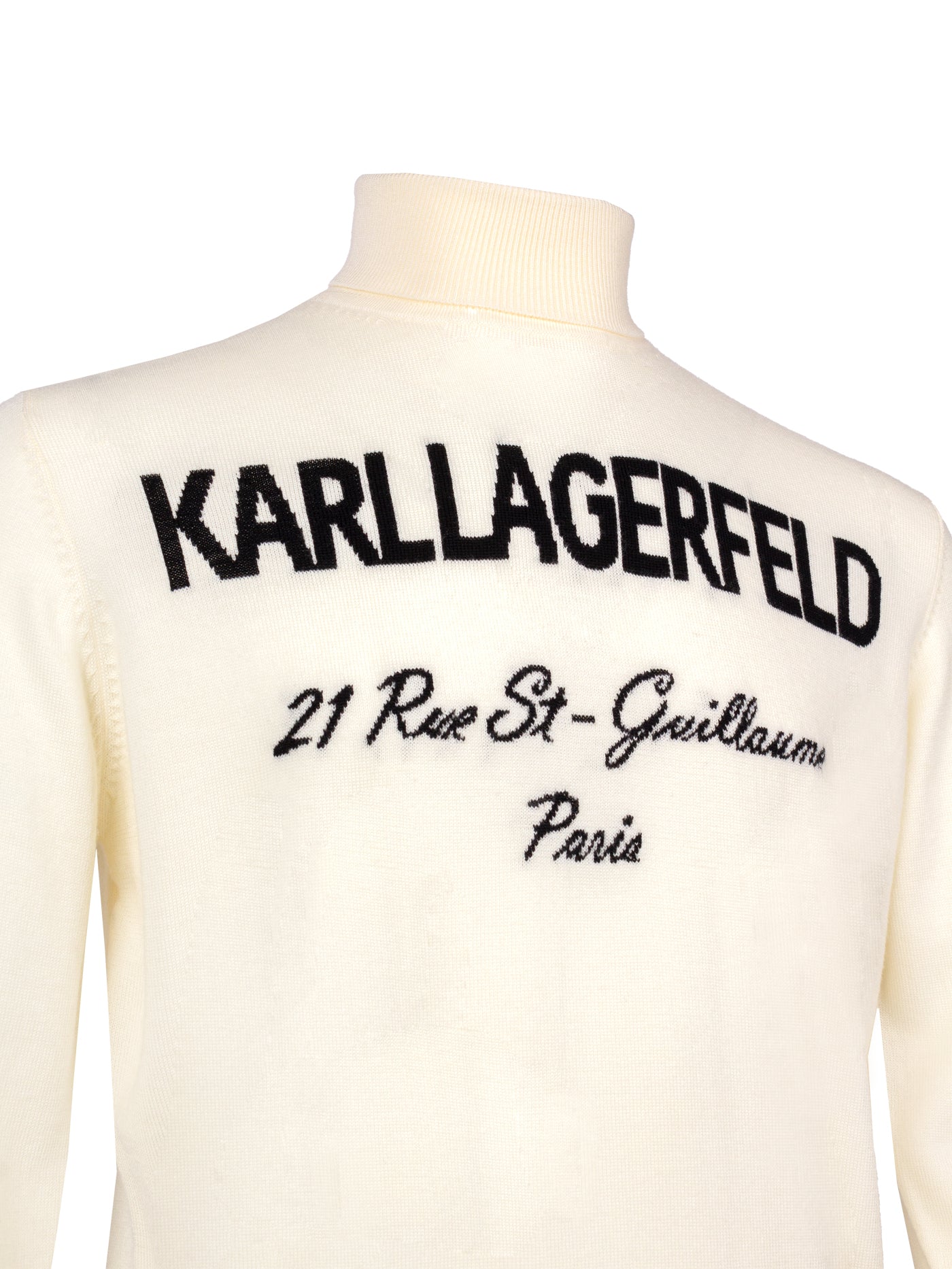 KARL LAGERFELD LOGO INTARSIA-KNIT JUMPER