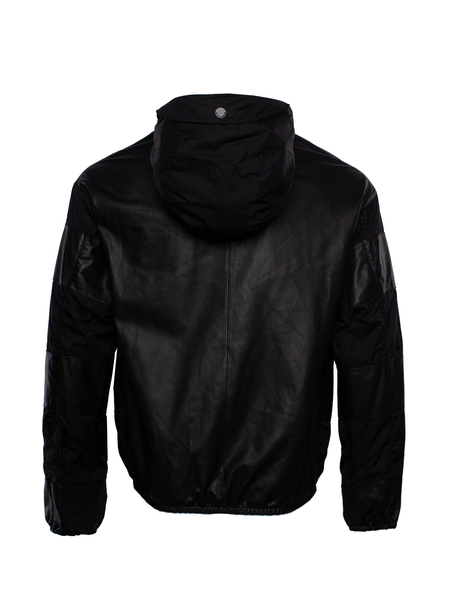EMPORIO ARMANI REVERSIBLE LAMBSKIN HOODED JACKET