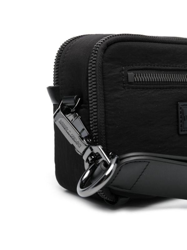 EMPORIO ARMANI LOGO-PATCH ZIPPED WASH BAG