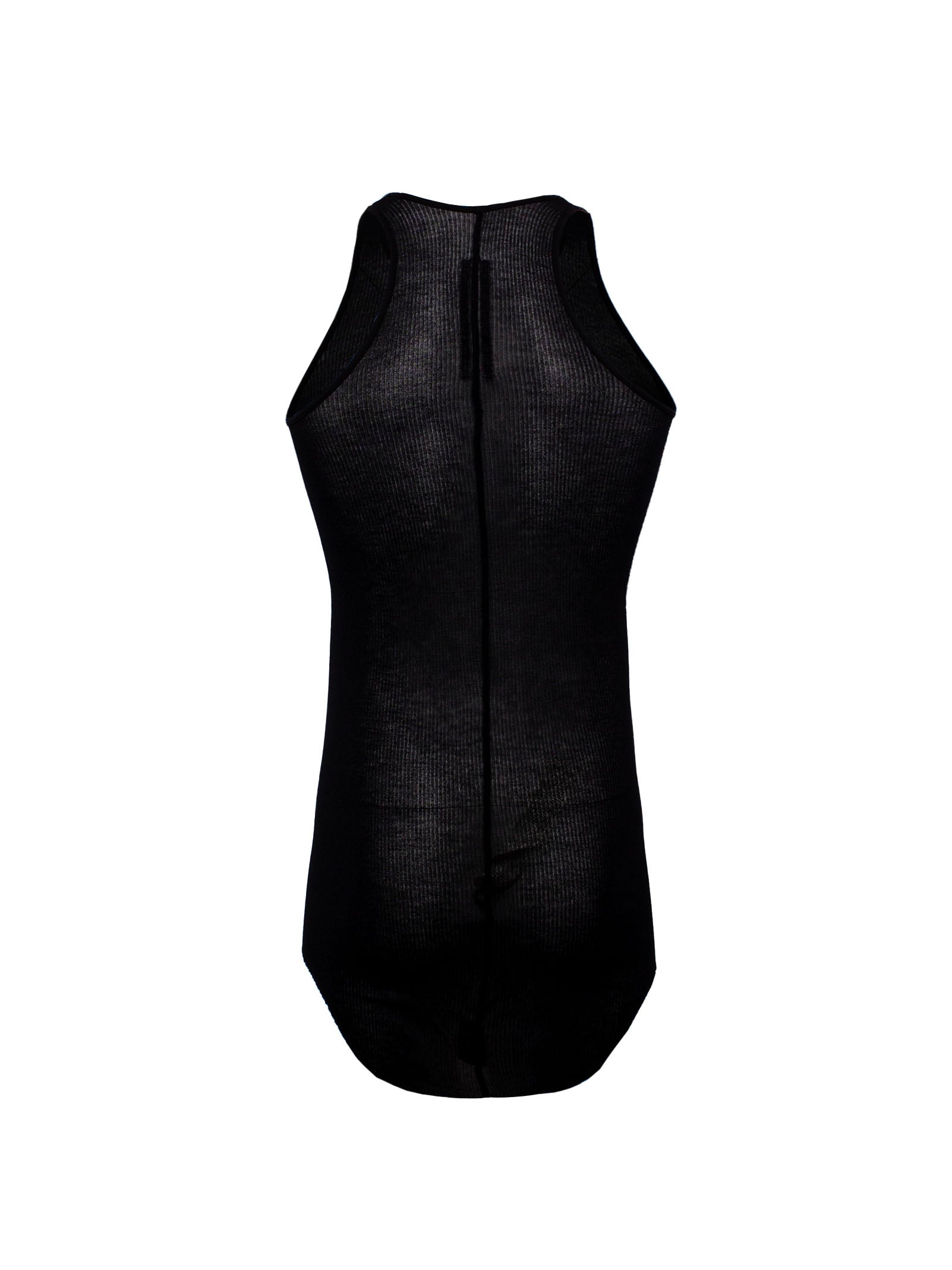 RICK OWENS ROUND-NECK RACERBACK TANK TOP