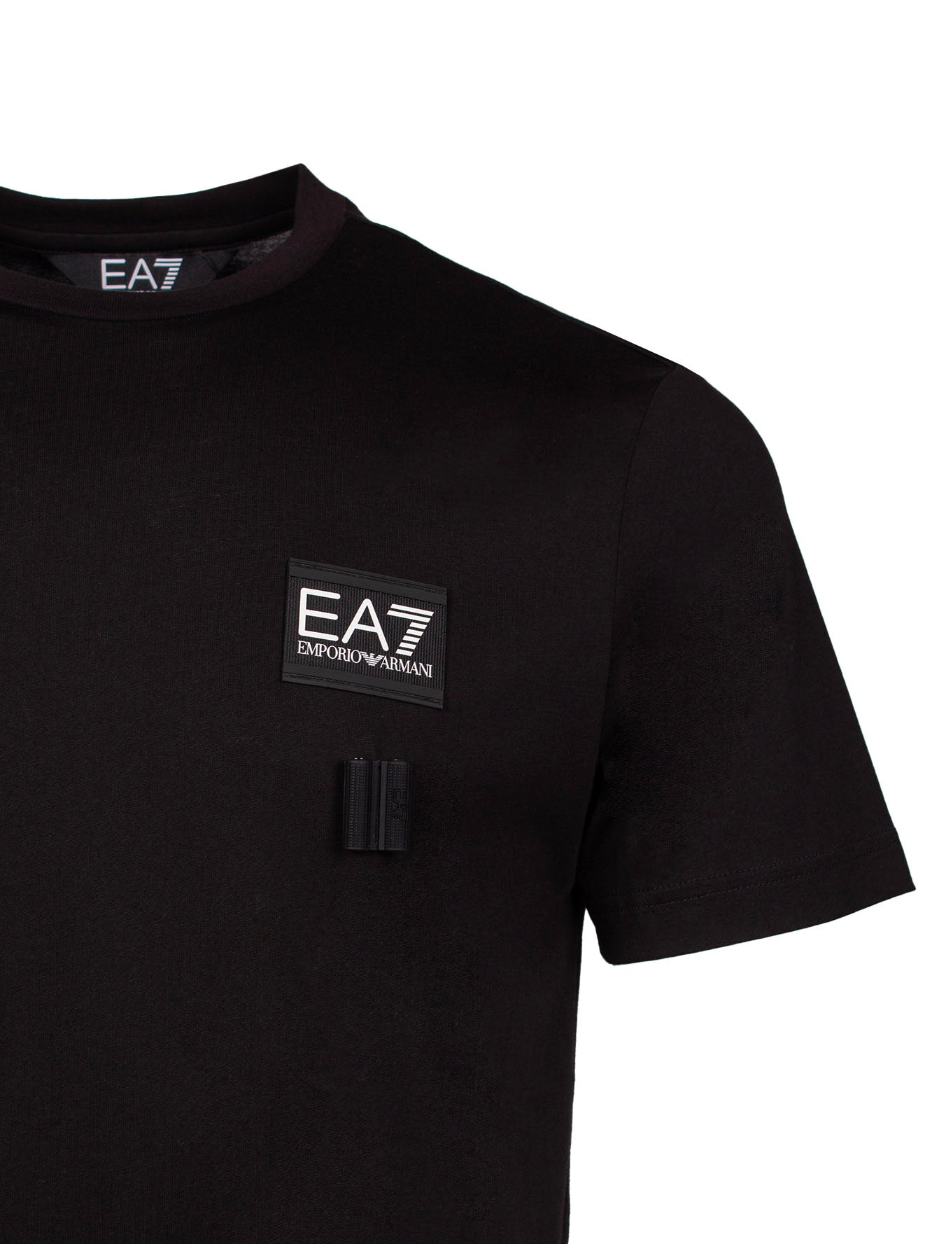 EA7 LOGO-PATCH COTTON T-SHIRT