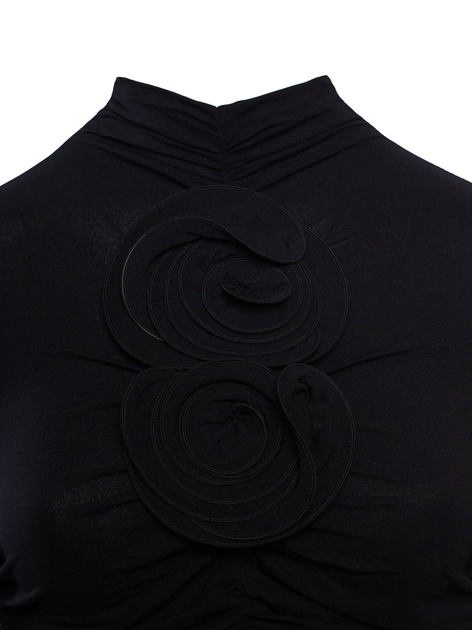 MAGDA BUTRYM HIGH-NECK RUCHED MINIDRESS