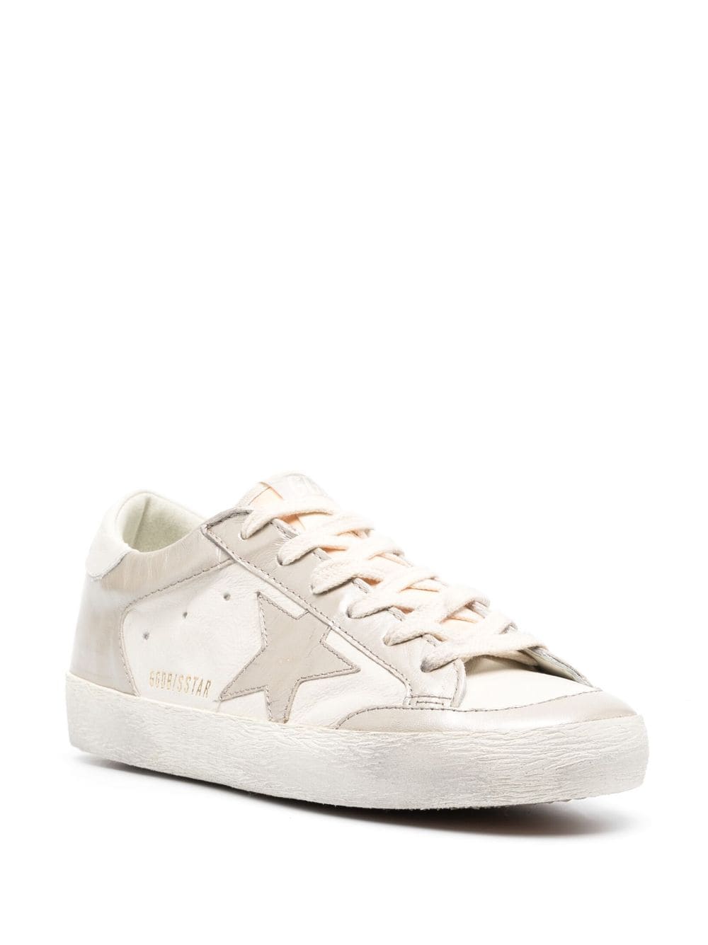 GOLDEN GOOSE SUPER-STAR PANELLED LEATHER SNEAKERS