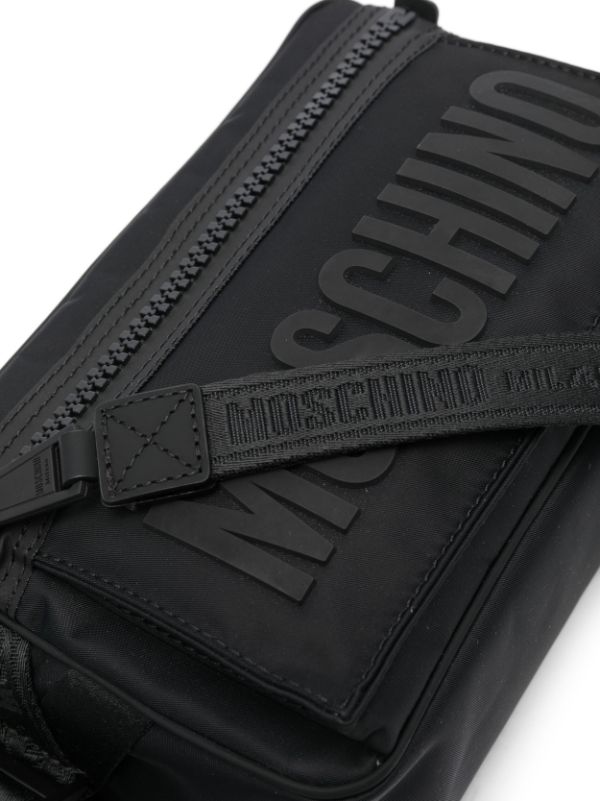 MOSCHINO LOGO-EMBOSSED ZIPPED BELT BAG