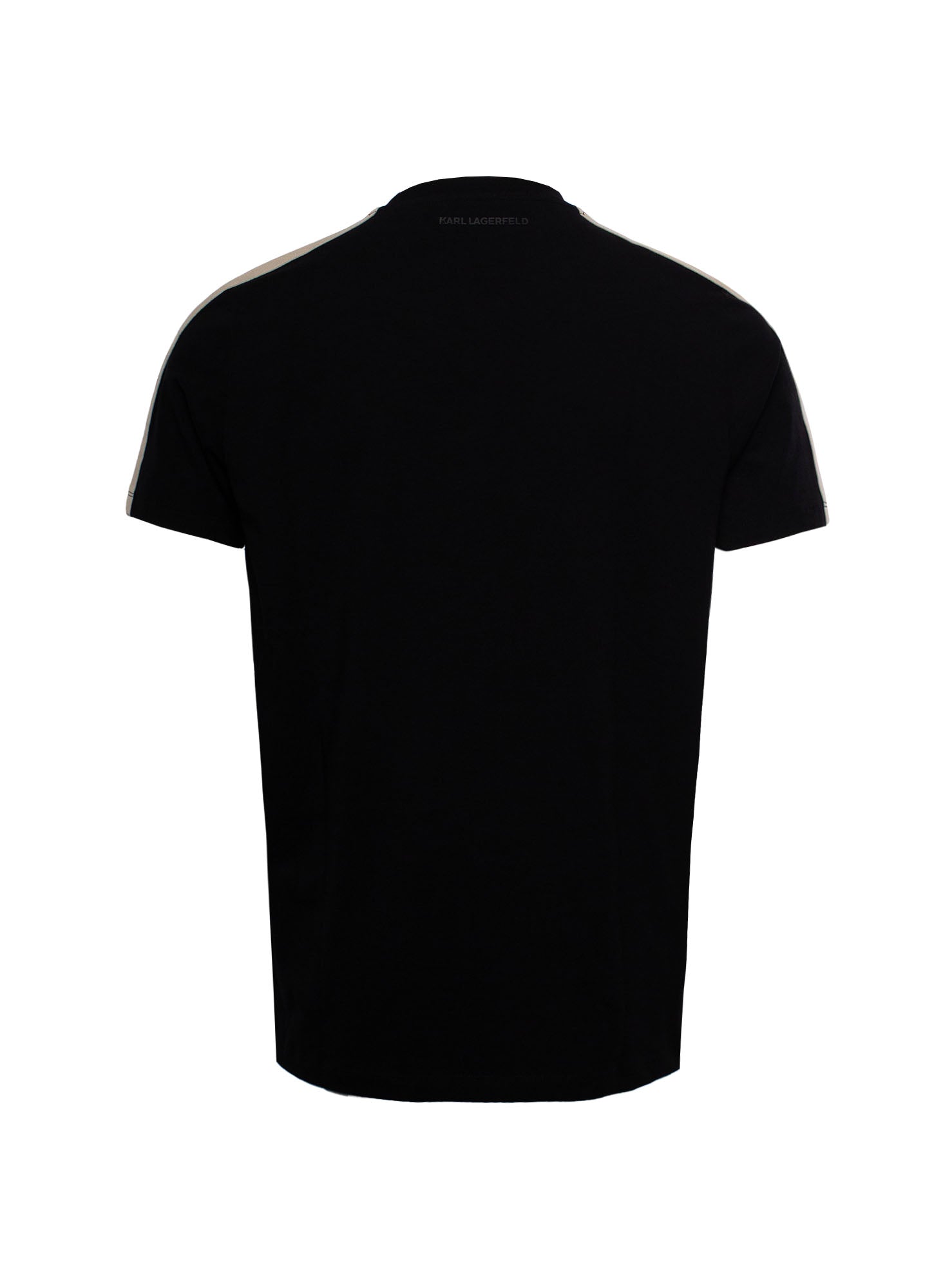 KARL LAGERFELD LOGO-PRINT STRIPED T-SHIRT