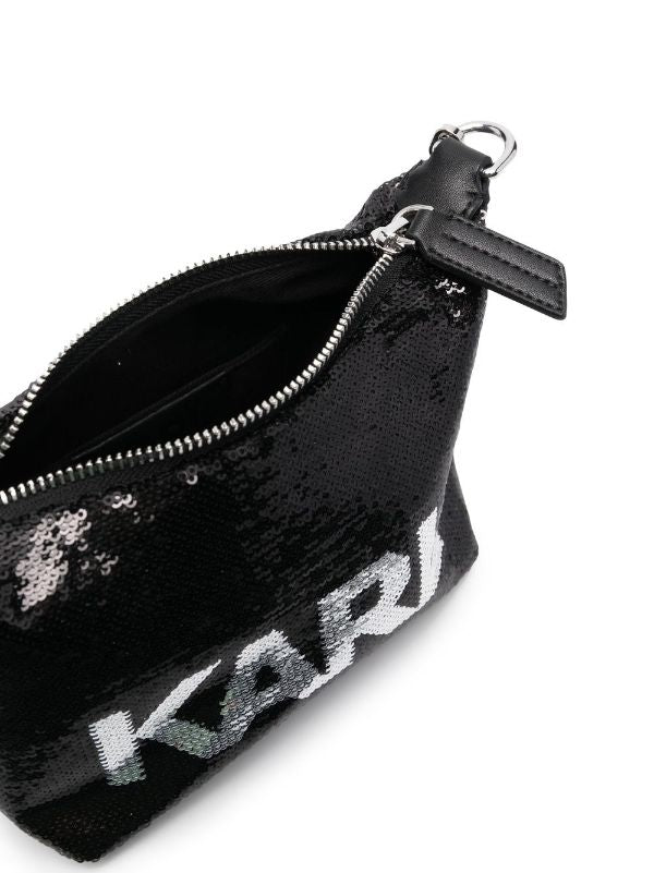 KARL LAGERFELD K/EVENING MINI SEQUIN SHOULDER BAG