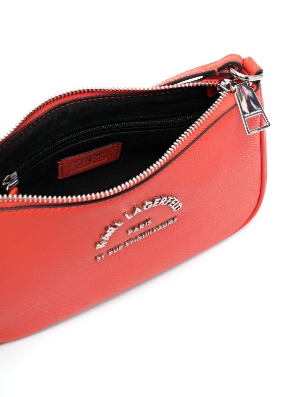 KARL LAGERFELD SMALL LOGO-LETTERING CROSSBODY BAG