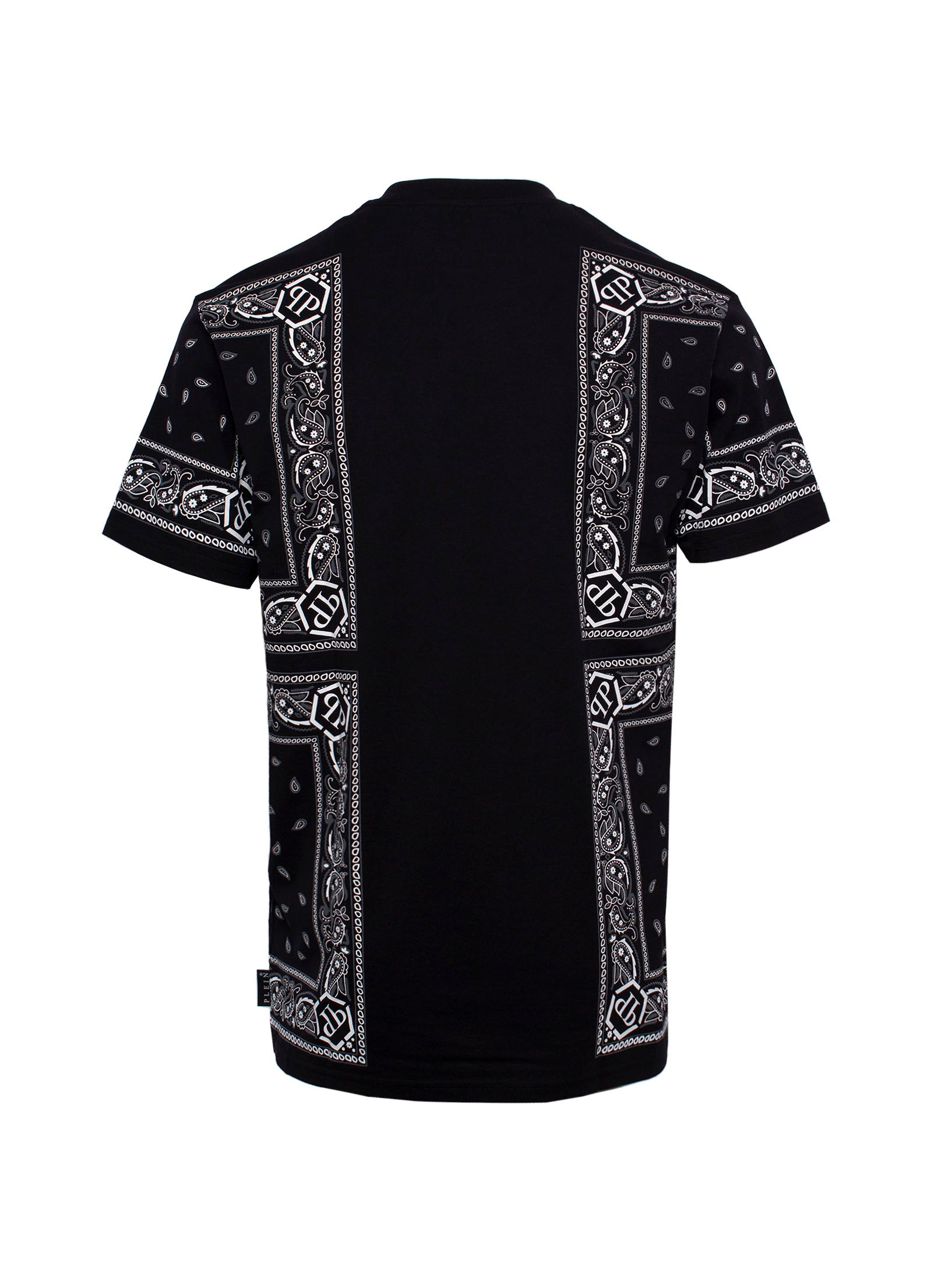 PHILIPP PLEIN SS PAISLEY BANDANA CREW-NECK T-SHIRT