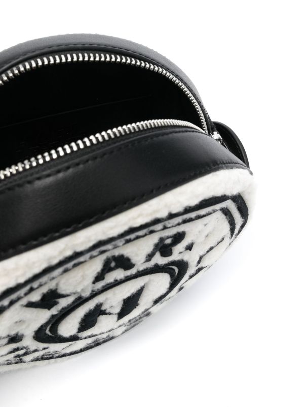 KARL LAGERFELD K/CIRCLE ROUND LEATHER CROSSBODY BAG