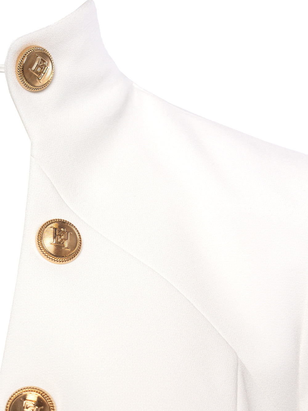 ELISABETTA FRANCHI HIGH-NECK V-NECK CROPPED JACKET