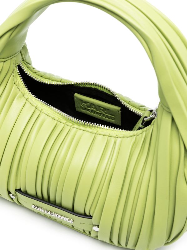 KARL LAGERFELD LOGO-PATCH RUCHED-DETAILING TOTE BAG