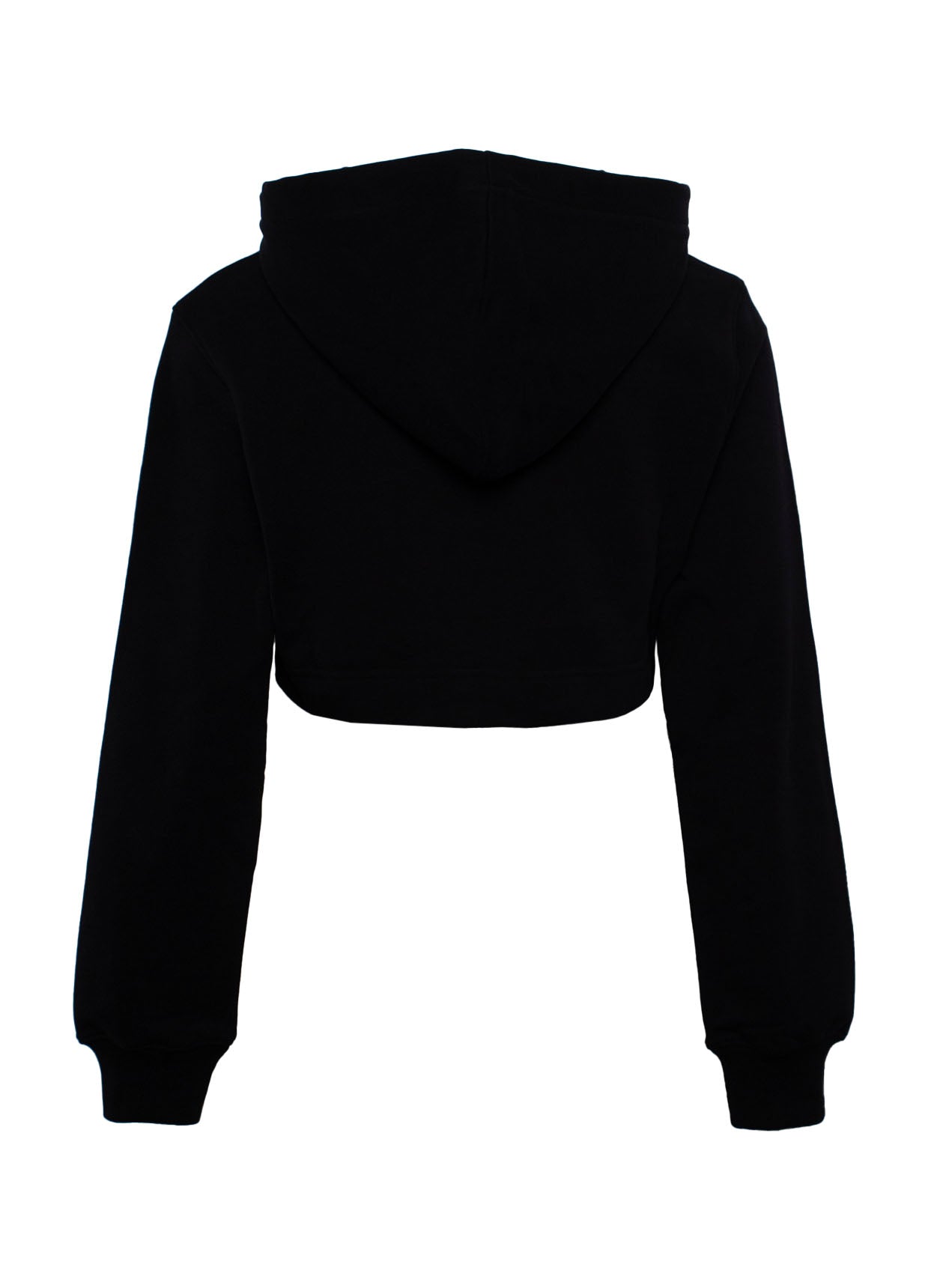 MOSCHINO TEDDY BEAR COTTON CROPPED HOODIE