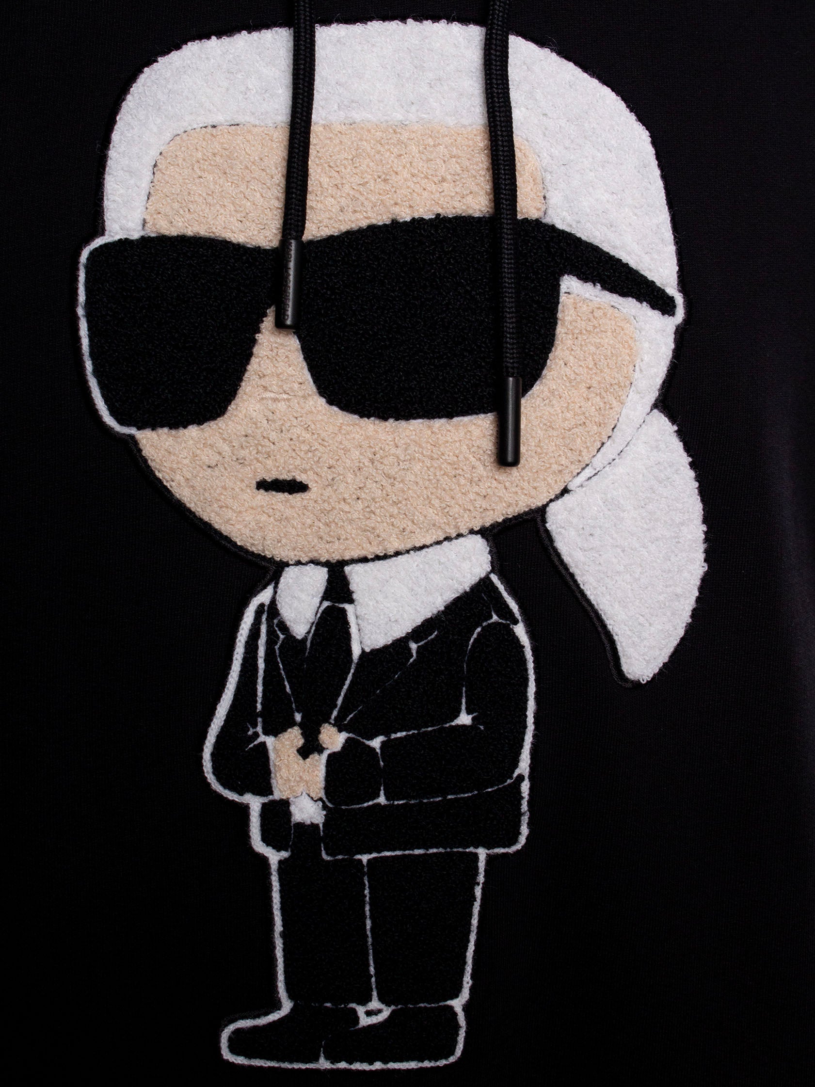 KARL LAGERFELD IKONIK KARL-MOTIF COTTON HOODIE