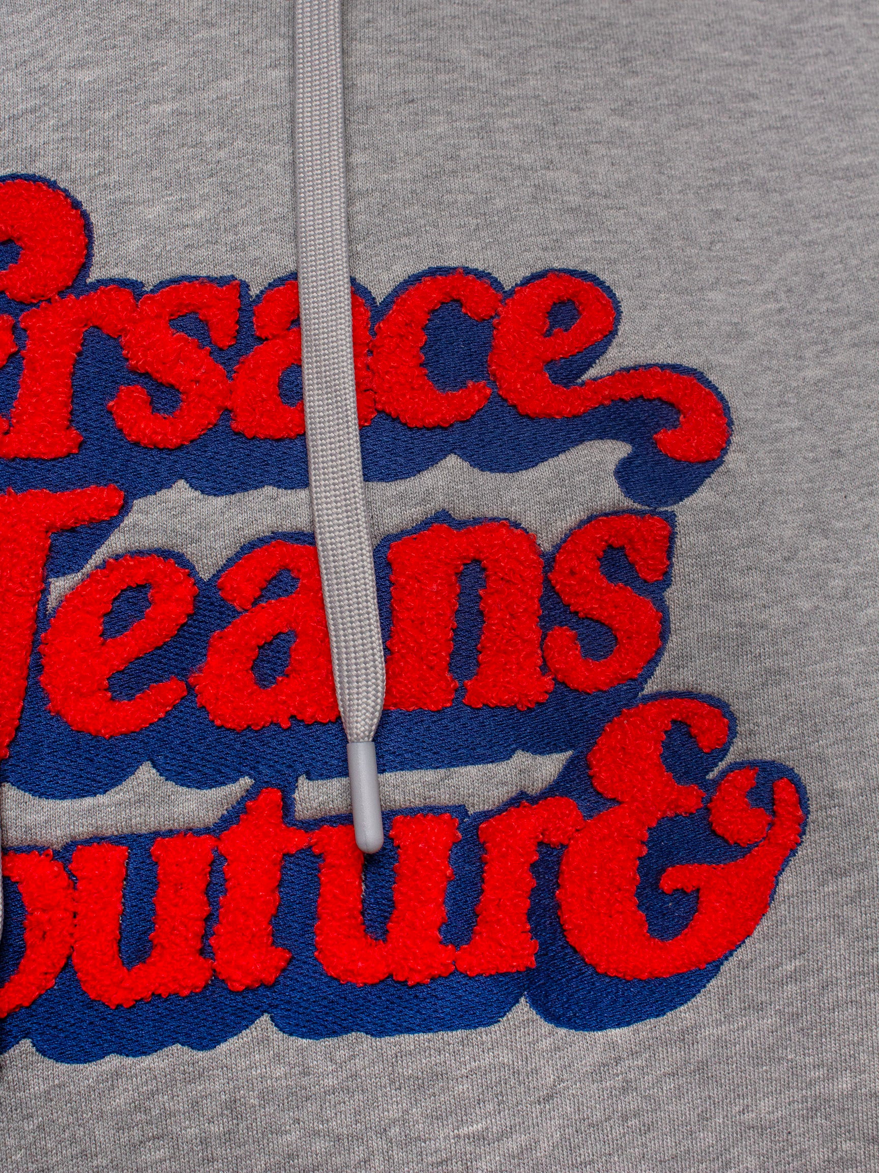 VERSACE JEANS COUTURE LOGO-EMBOSSED MÉLANGE-EFFECT HOODIE