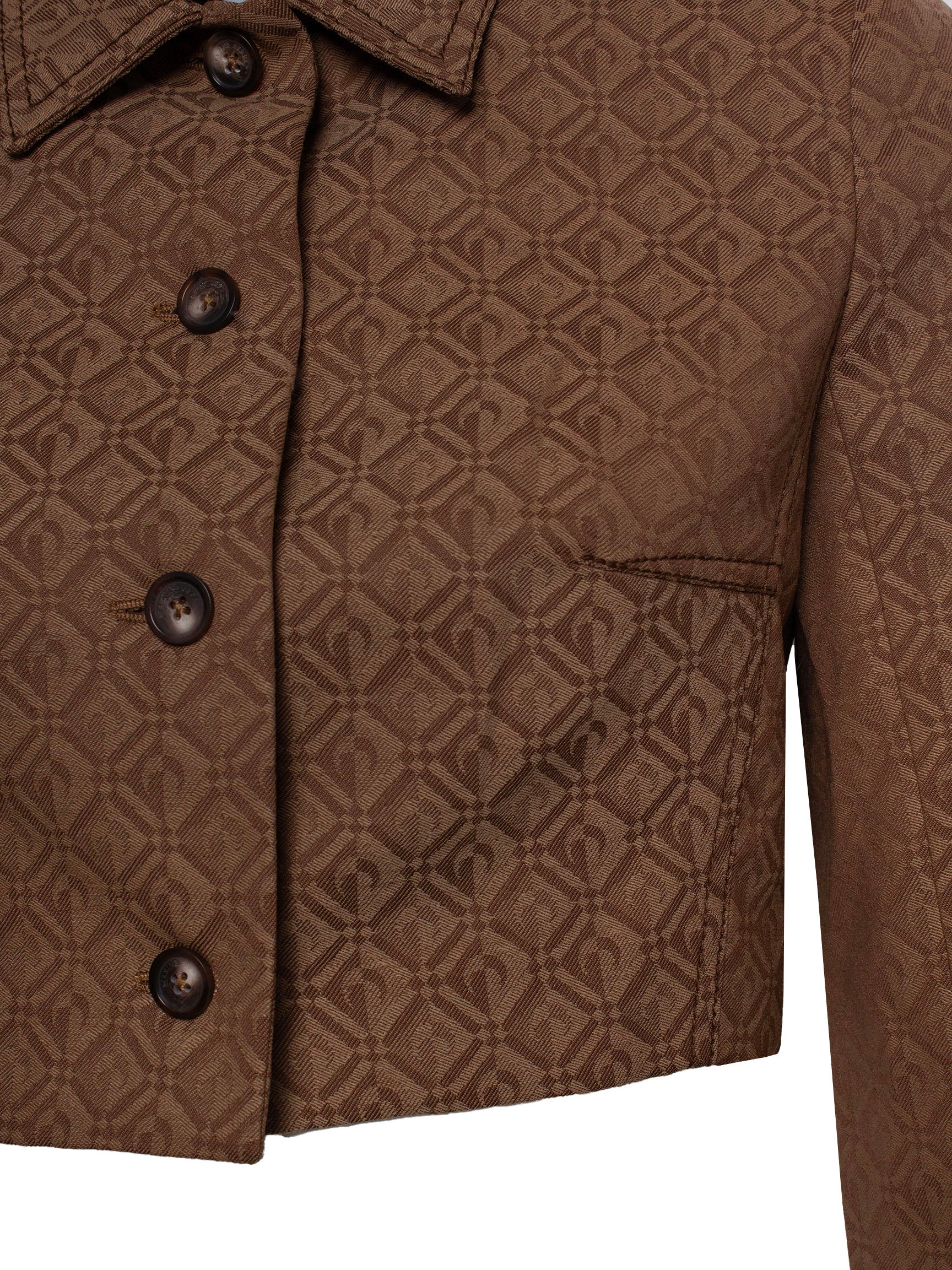 MARINE SERRE MOON DIAMANT JACQUARD CROPPED JACKET