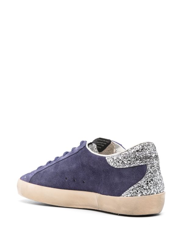 GOLDEN GOOSE SUPERSTAR GLITTER-PANEL SNEAKERS