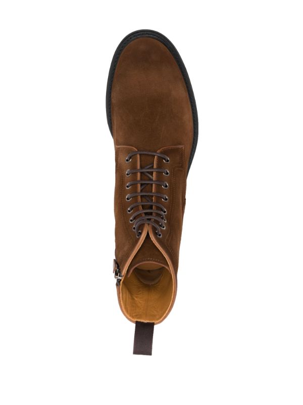 MAGNANNI PANELLED LACE-UP SUEDE ANKLE BOOTS