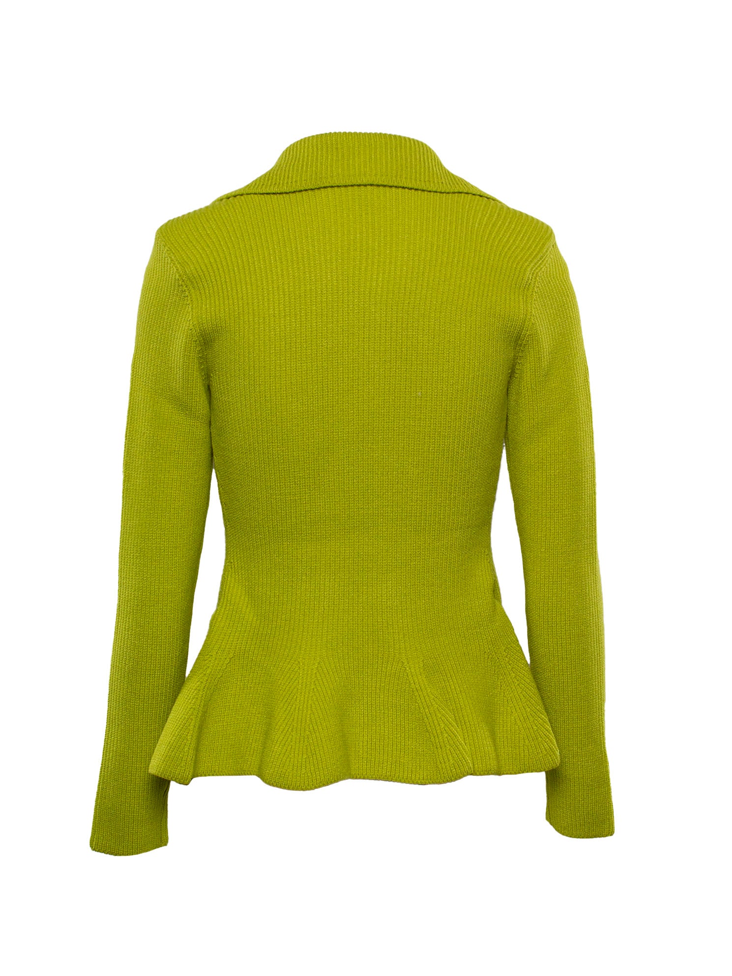 ELISABETTA FRANCHI PEPLUM-WAIST DOUBLE-BREASTED CARDIGAN