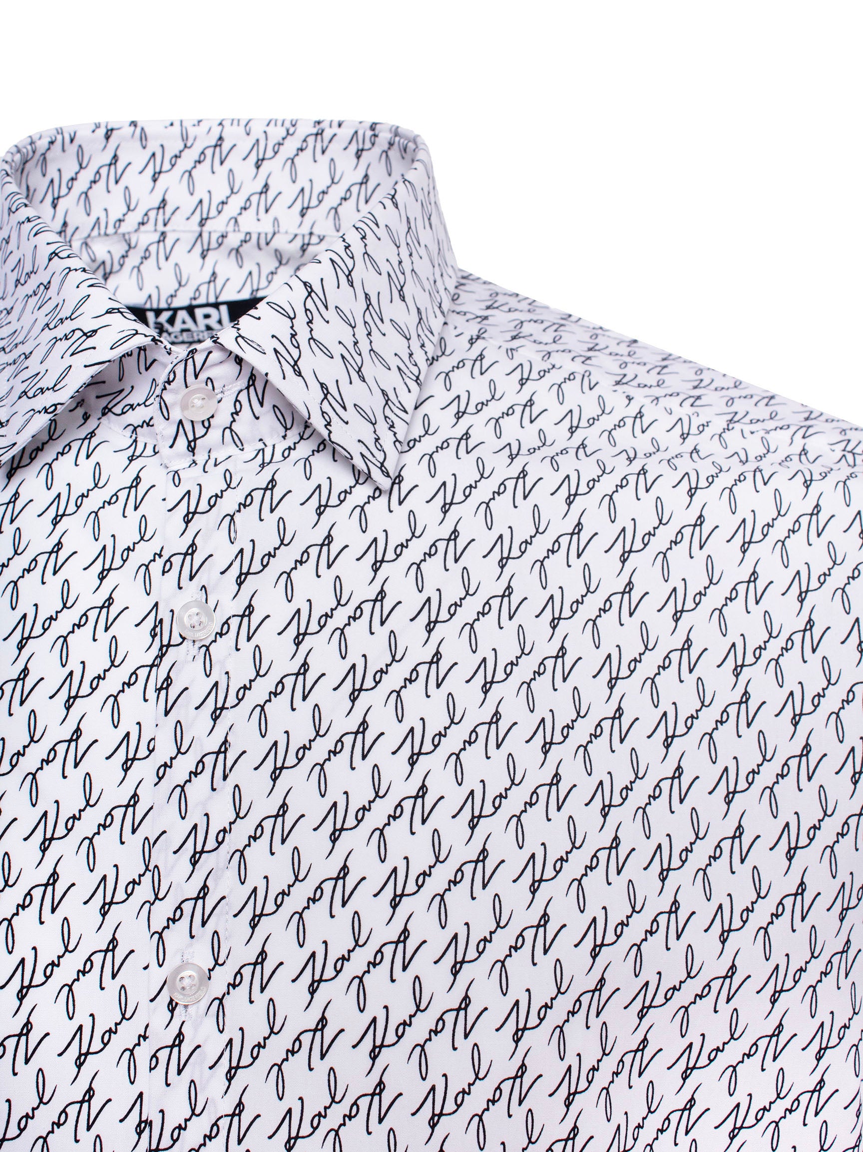 KARL LAGERFELD KARLIGRAPHY-MOTIF COTTON SHIRT