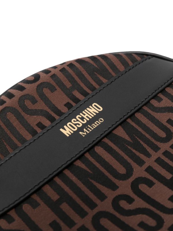 MOSCHINO MONOGRAM-PRINT CROSSBODY BAG